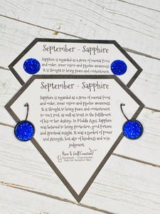 September Birthstone Earrings ~ Sapphire