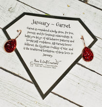 Load image into Gallery viewer, January Birthstone Earrings ~ Garnet
