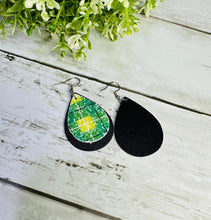 Load image into Gallery viewer, Green &amp; Yellow Plaid Dangles
