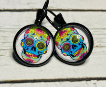 Load image into Gallery viewer, Colorful Sugar Skull Leverbacks
