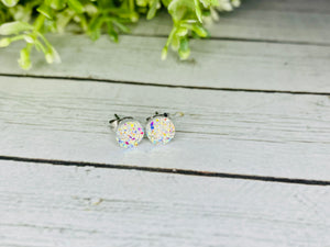 Diamond in the Rough Druzy 🌈 6mm Druzy Earrings