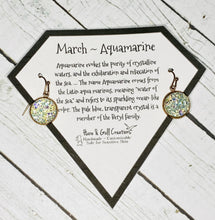 Load image into Gallery viewer, March Birthstone Earrings ~ Aquamarine

