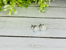 Load image into Gallery viewer, Diamond in the Rough Druzy 🌈 6mm Druzy Earrings
