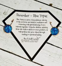 Load image into Gallery viewer, December Birthstone Earrings ~ Blue Topaz
