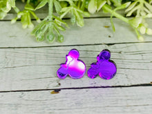 Load image into Gallery viewer, Purple Mirror Girl Mouse Earrings
