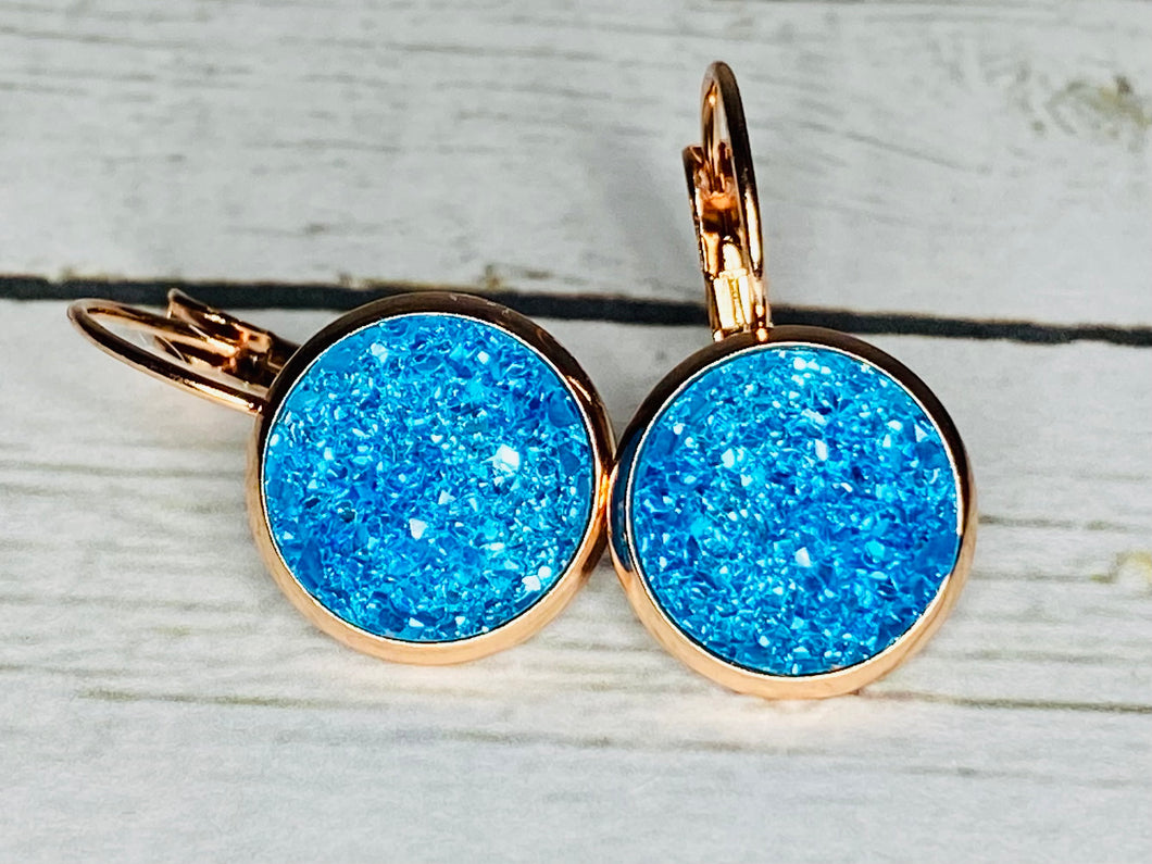 December Birthstone Earrings ~ Blue Topaz