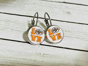 LOVE the Browns! 12mm Glass Globe Leverbacks