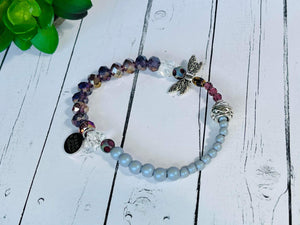 Metallic Mauve Dragon Fly Set - sold individually