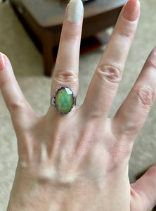 Faceted Oval Mood Ring - 13x18mm