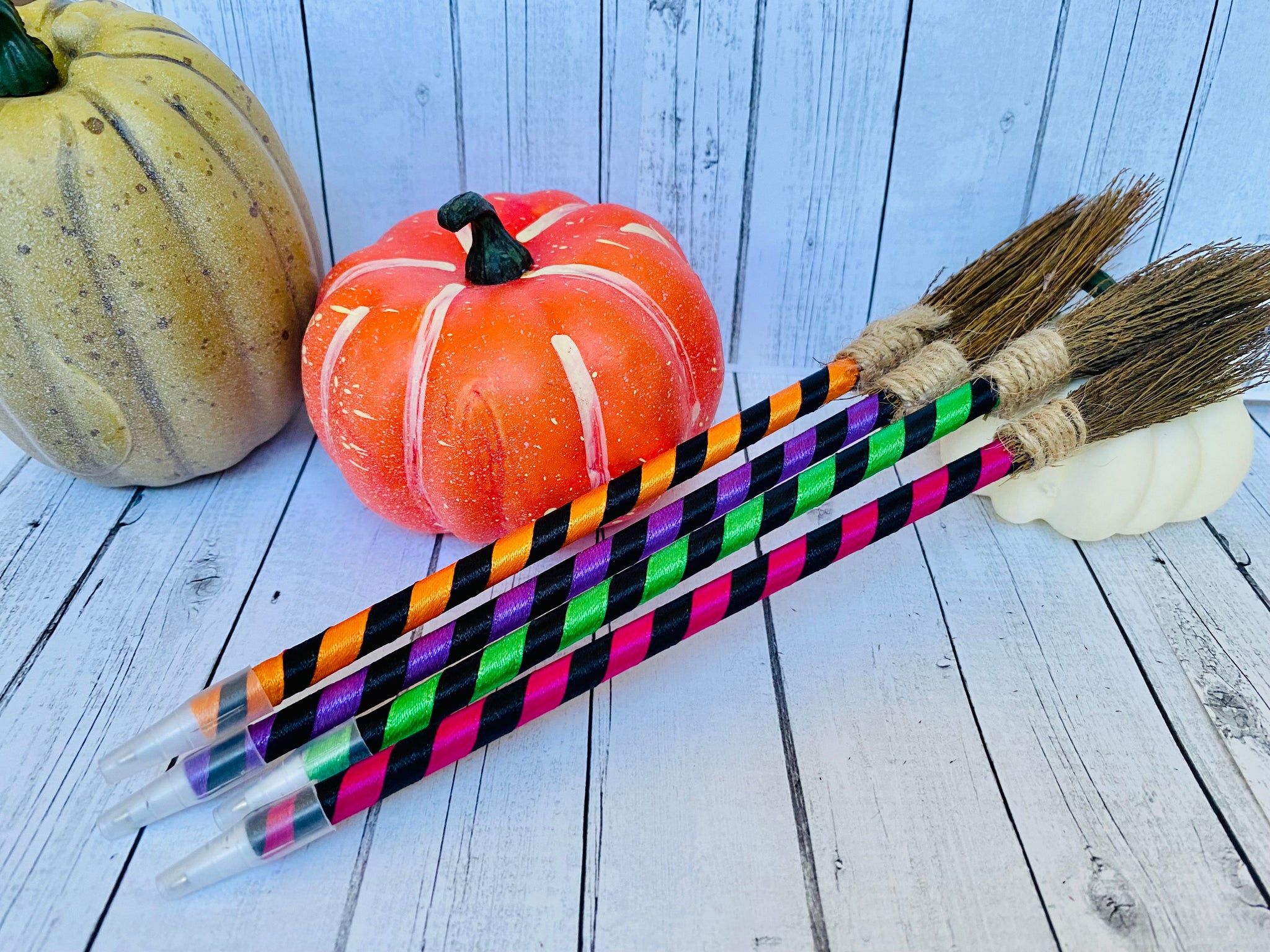 Personalized Witches' Broom Pens - 12 Pc.