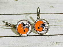 Load image into Gallery viewer, Go Browns! 12mm Glass Globe Leverbacks
