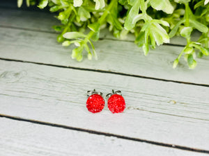 Maraschino Cherry 🍒 6mm Druzy Earring Studs