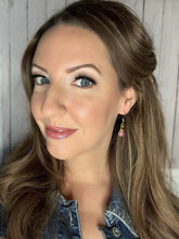 Load image into Gallery viewer, Hot Pink Druzy Agate beaded necklace &amp; Earrings
