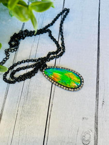 The Jessica -Fire Opal Necklace